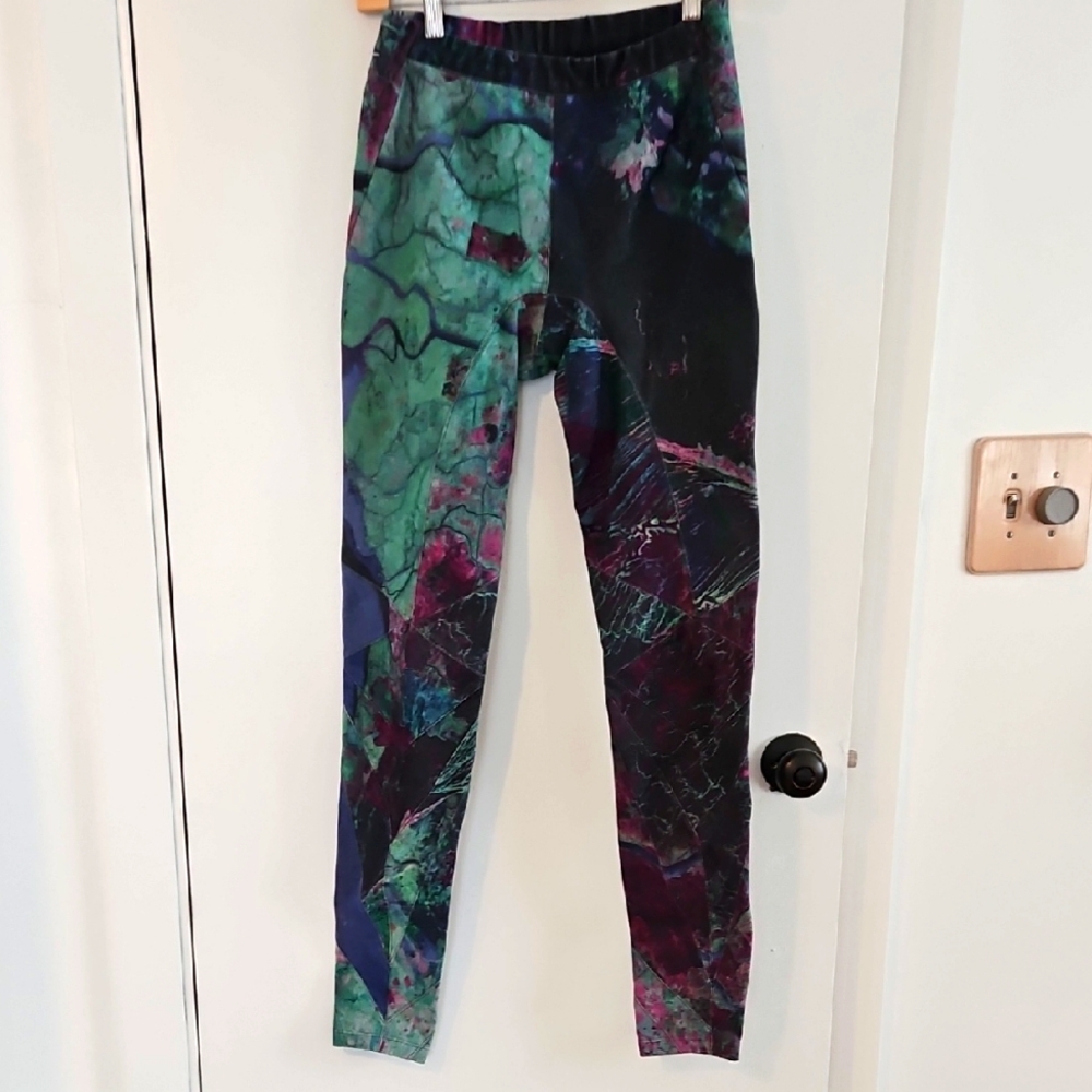 Jen Kao Colorful Abstract Leggings